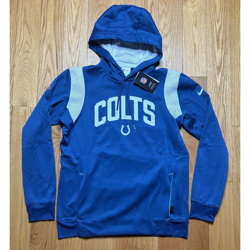NWT New Indianapolis Colts Nike Men's Sideline Pullover Hoodie Sweatshirt Med